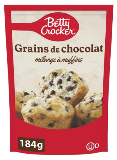 Betty Crocker Muffin Mix Chocolate Chip - Snack Size, 184g