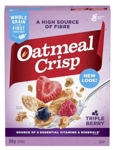 Oatmeal Crisp Triple Berry Breakfast Cereal, 399g