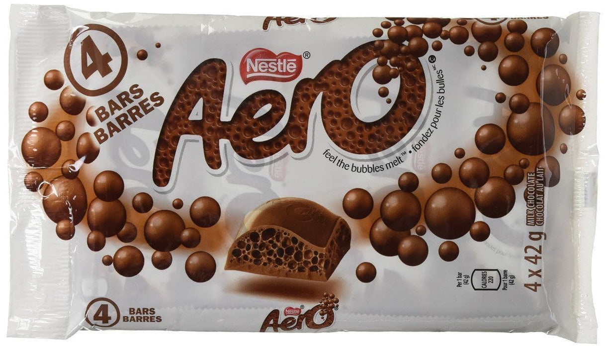 AERO Milk Chocolate 42g Each 4 Full Size Bars