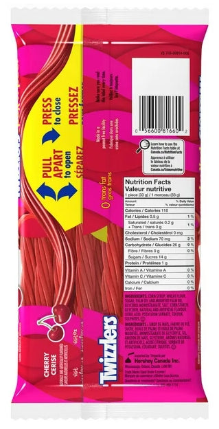 TWIZZLERS PULL-N-PULL Cherry Licorice Candy, 396g