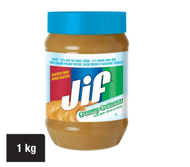 Jif Light Creamy Peanut Butter, 1kg