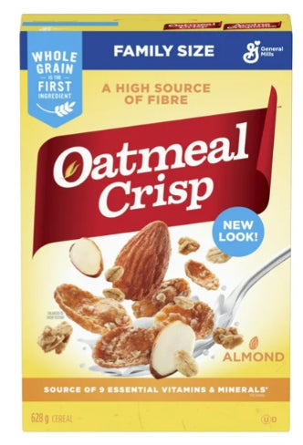 Oatmeal Crisp Almond Breakfast Cereal, Family Size, 628g