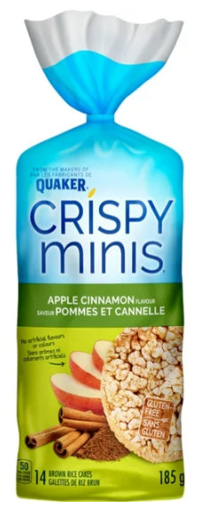 Quaker Crispy Minis Apple Cinnamon Large Brown Rice Cakes, 196g