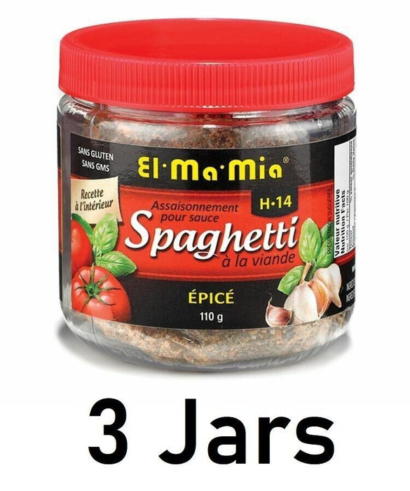 El Ma Mia H-14 Seasoning for Spaghetti Spicy Meat Sauce 110g Each 3 Jars