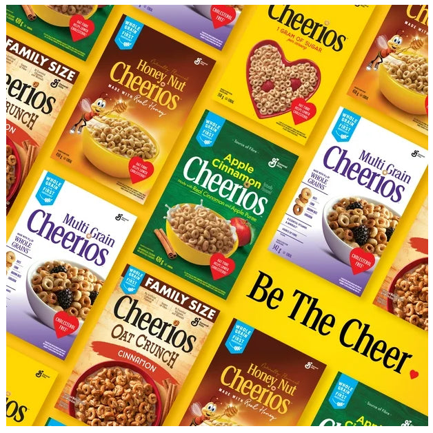 Canadian Multi Grain Cheerios Breakfast Cereal, Whole Grains, 342g