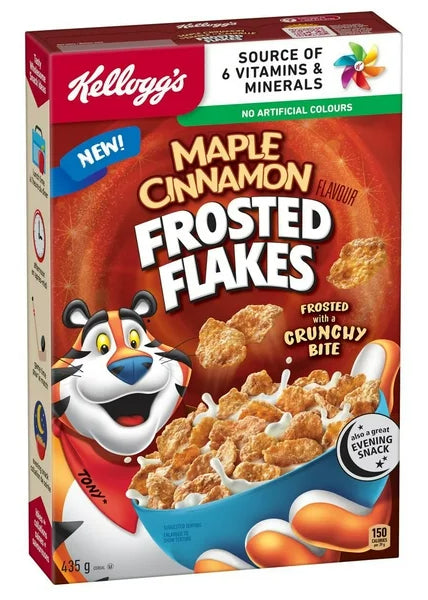 Kellogg's Frosted Flakes Maple Cinnamon Flavor Cereal, 435g