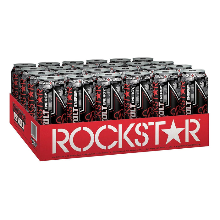 Rockstar Energy Drink Revolt, Black Cherry, 24 CANS