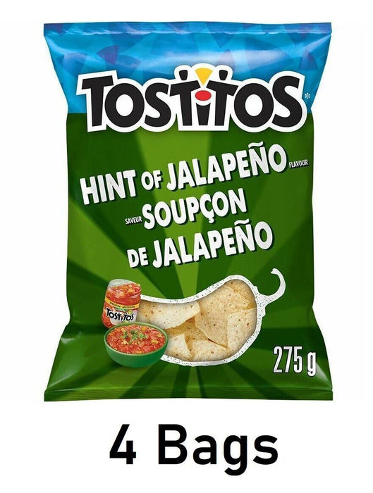 Tostitos Restaurant Style Hint of Jalapeño Tortilla Corn Chips 275g Each 4 Bags