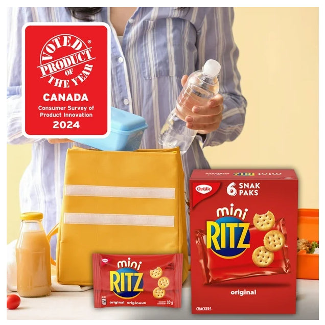 Ritz Mini Original Crackers, Snack Packs, 6ct, 180g