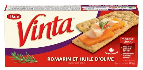 Dare Vinta Rosemary and Olive Oil Crackers, 225g