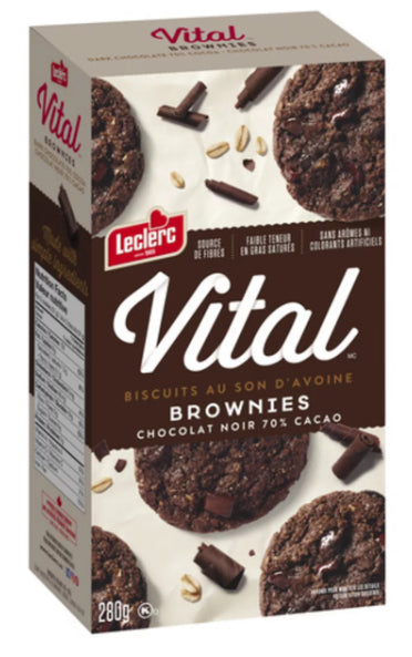Vital Brown Oat Bran Cookies Brownies Chocolate 70% 280g