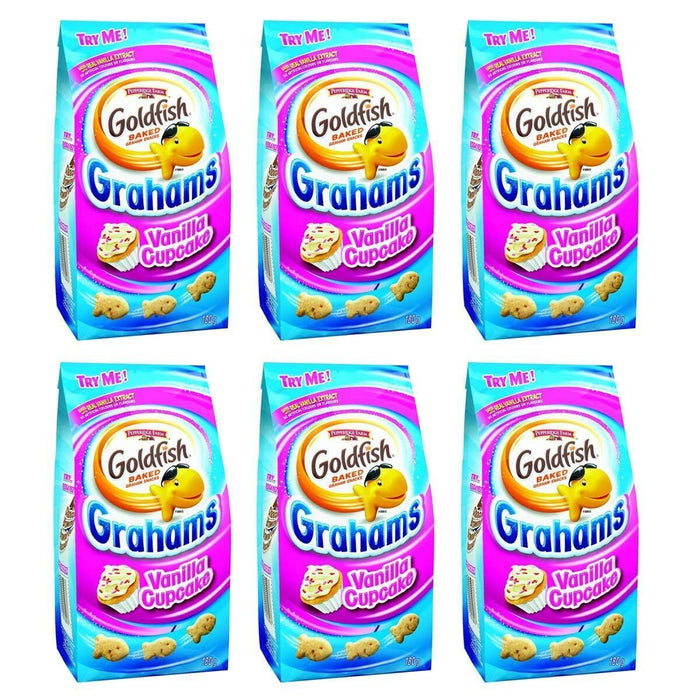 Pepperidge Farm Goldfish Vanilla Cupcake Grahams, 180g/6.3oz, 6 Pack