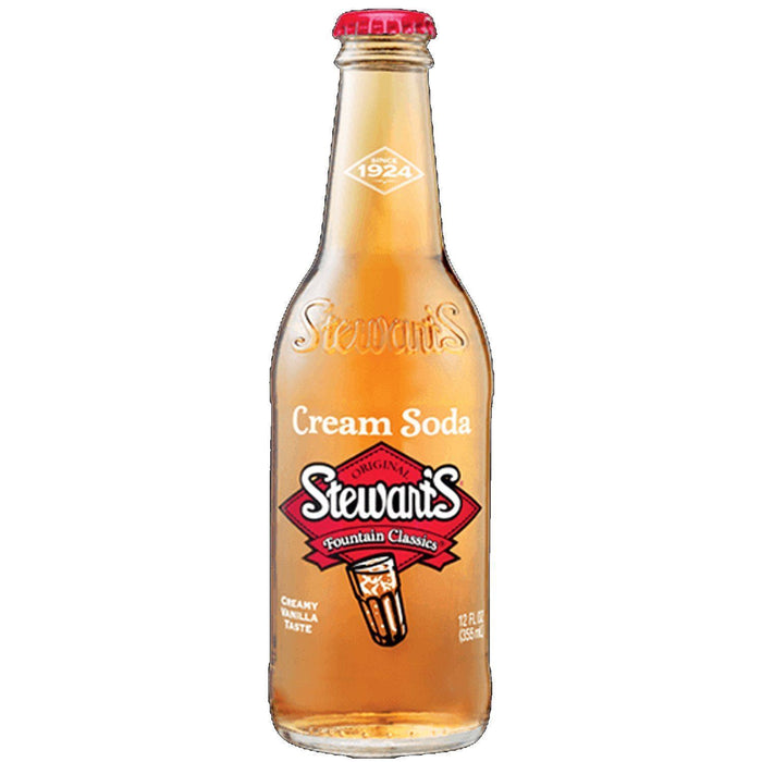 Stewart's Cream Soda, 12 fl oz Each 12 Glass Bottles