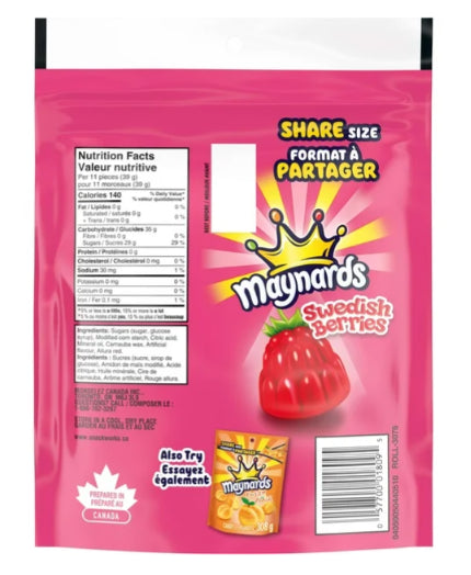 Maynards, Swedish Berries Gummy Candy, Sharing Size, 315g