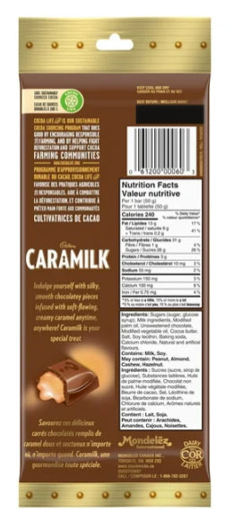 Cadbury Caramilk, Caramel Chocolate Bars, Multipack, Pack of 4, 200g