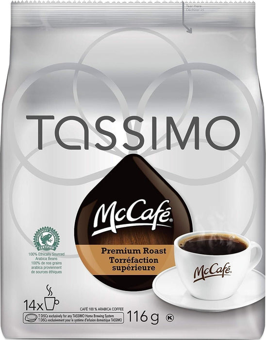 Tassimo McCafé Premium Roast Coffee Single Serve T-Discs 116g Each 4 Boxes