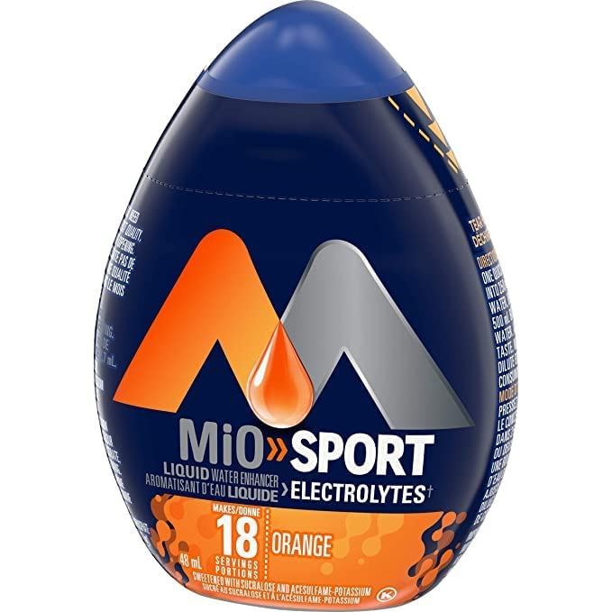 MiO Sport Orange Electrolyte Liquid Water Enhancer, 48mL/1.6 fl oz