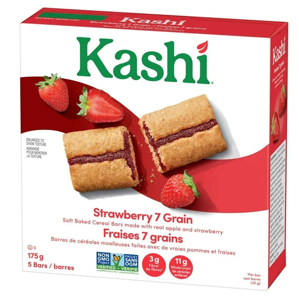 Kashi Strawberry 7 Grain Soft Baked Cereal Bars, 175g