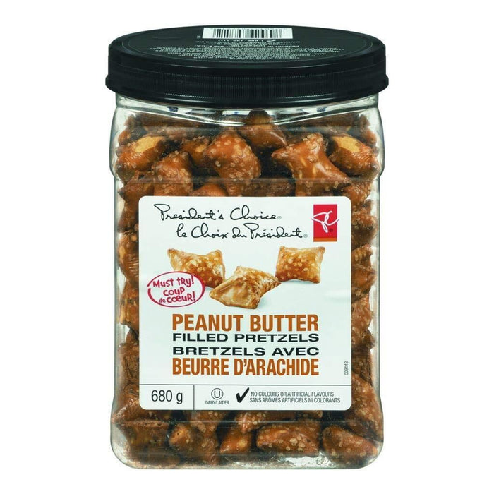 President's Choice Peanut Butter Filled Pretzels 680g/1.5lbs, {Canadian Product} - CanadaGrocery