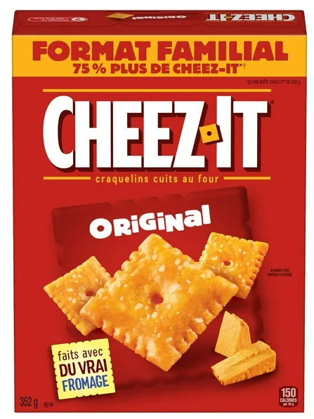 Cheez-It Canada Family Size Baked Snack Crackers Original, 352g