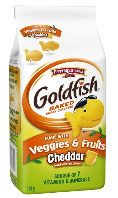 Goldfish Made with Veggie and Fruit Cheddar Crackers, 180g