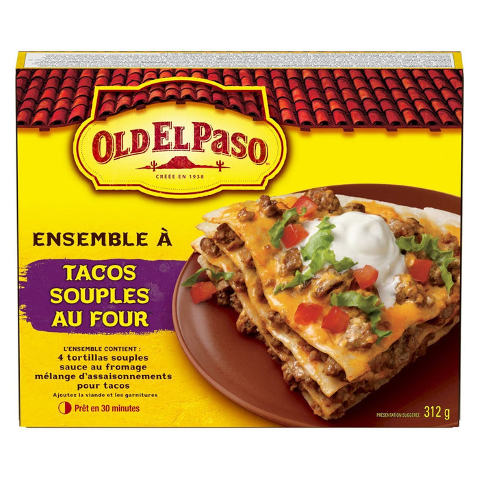 Old El Paso Soft Taco Bake Dinner Kit, 312g/11oz