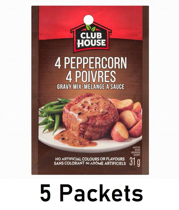 Club House 4-Peppercorn Gravy Mix 31g Each 5 Packets