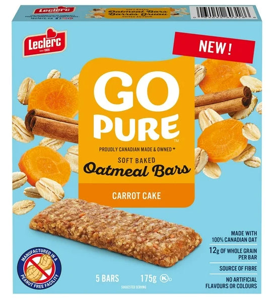 Go Pure Soft Baked Carrot Cake Oatmeal Bars, 175g