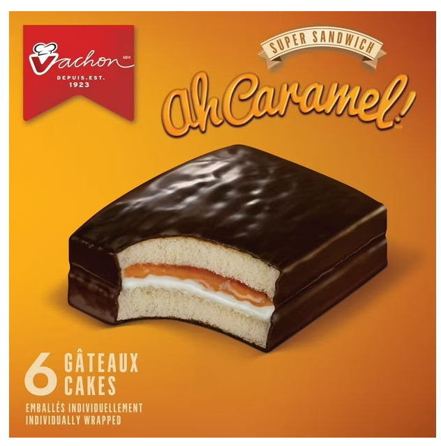 Vachon Ah Caramel Super Sandwich Snack Cake, Pack of 1, 78g