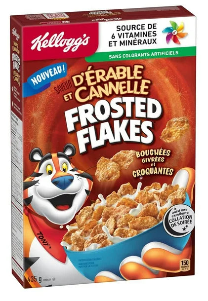 Kellogg's Frosted Flakes Maple Cinnamon Flavor Cereal, 435g