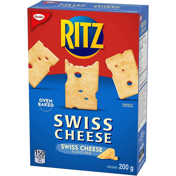 RITZ SWISS CHEESE Flavoured Crackers, 200g/7.1oz., 2 BOXES {Canadian Product}