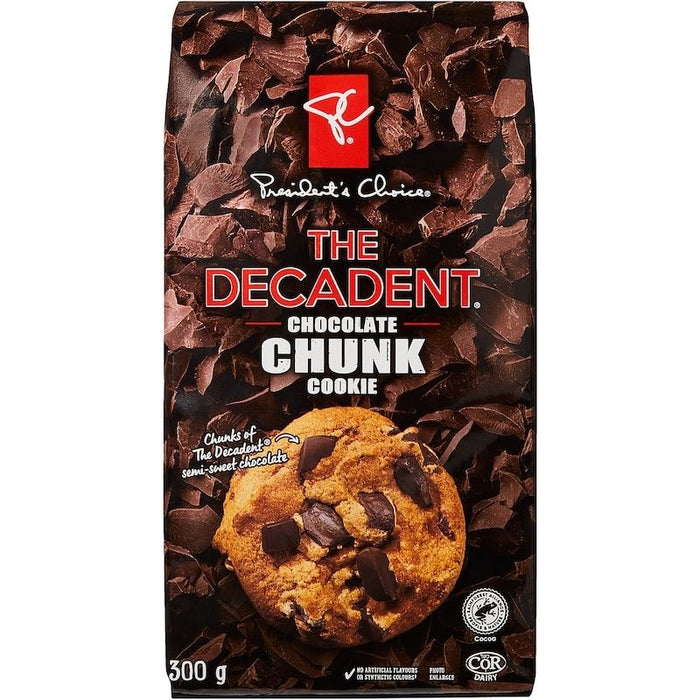 President's Choice The Decadent Chocolate Chunk Cookie, 300g