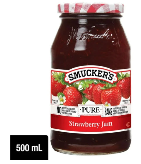 Smucker's Pure Strawberry Jam, 500mL