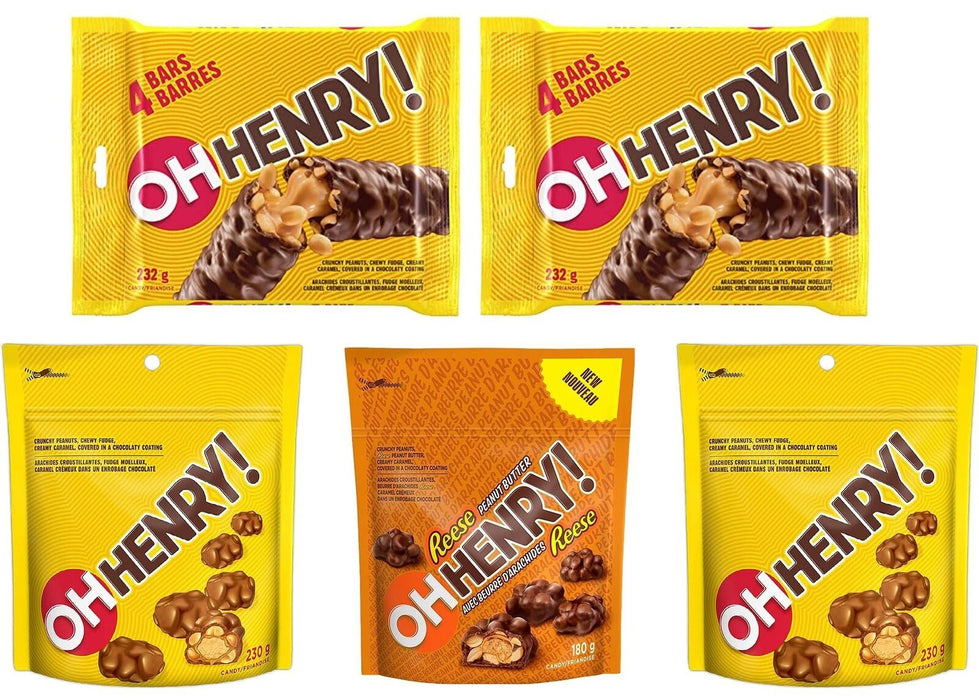 Oh Henry Chocolate 8 Full Size Bars, 2 Mini Pouches and 1 Oh Henry Reese Pouch