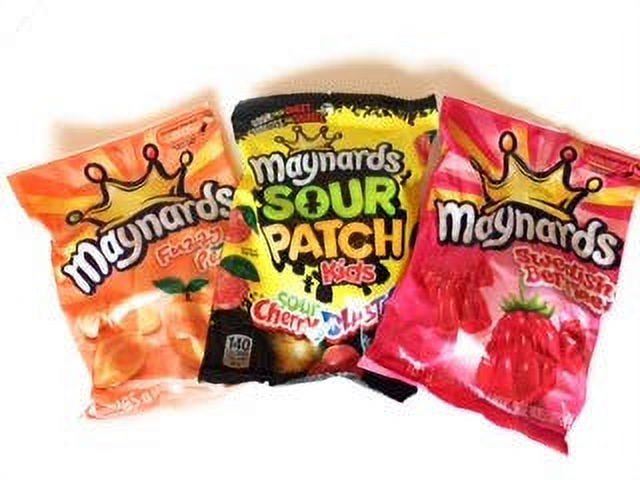 Maynards Gummies, 154g of Sour Cherry Blasters, Swedish Berries, Fuzzy Peach