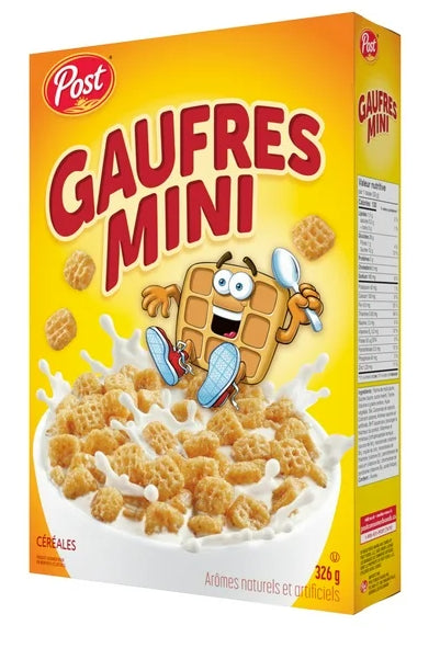Post Waffle Minis Breakfast Cereal, 326g