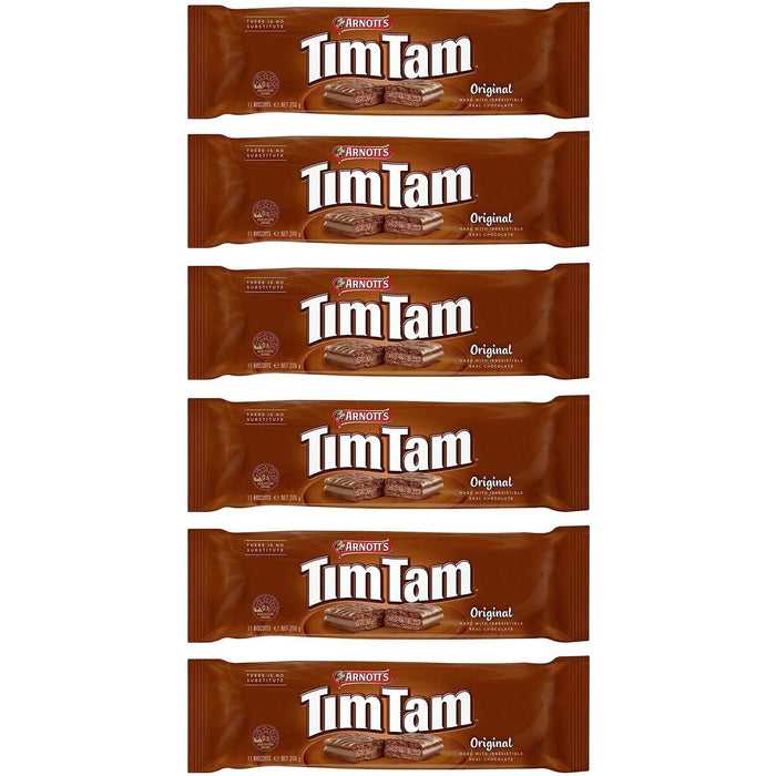 Arnotts Tim Tam Australian Original Biscuits 6 Packs (66 Biscuits Total)