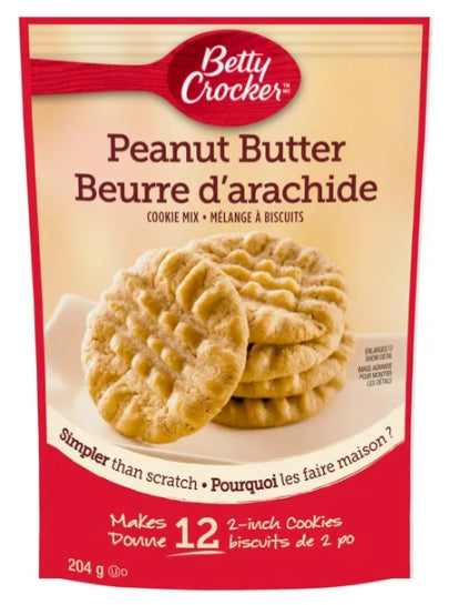 Betty Crocker Cookie Mix, Peanut Butter, 204g