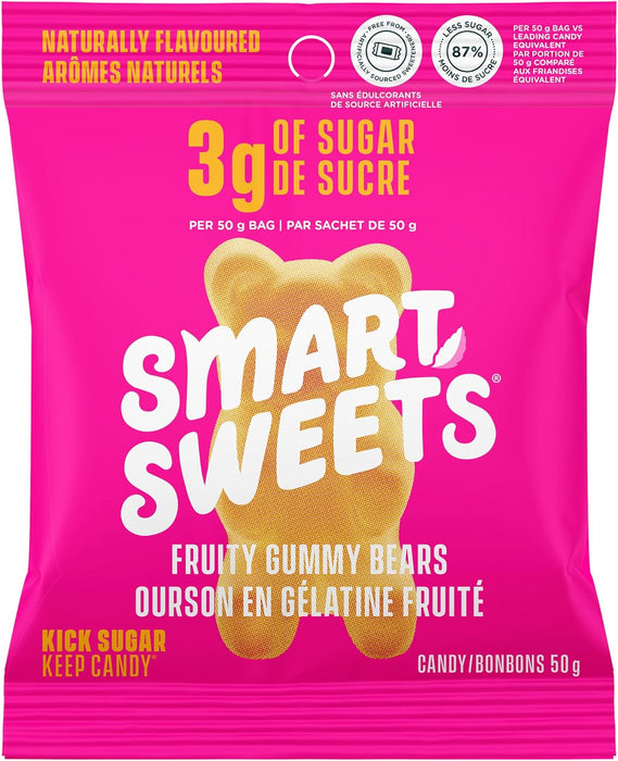 Smart Sweets Gummy Bears Fruit, 50g/1.75oz Bag