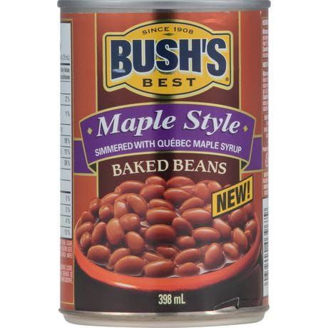 Bush's Best Maple Style Baked Beans/Quebec Maple Syrup 398ml/13.5oz 12 Cans