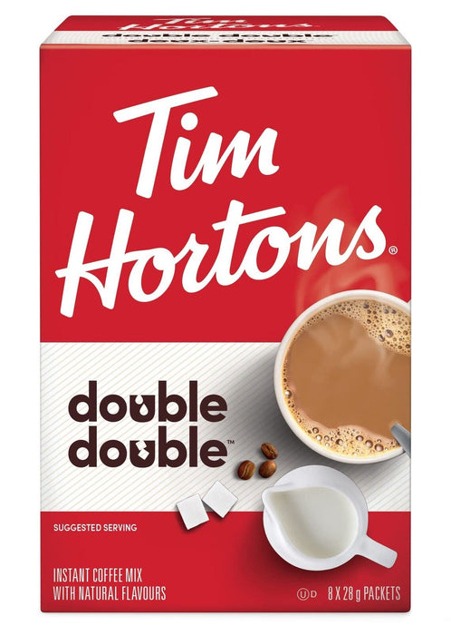 Tim Hortons Double Double Instant Coffee Mix, 8x28g/1oz.