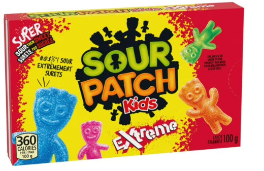 Sour Patch Kids Extreme Candy, Sour Candy, Gummy Candy, Candy Box, 100g