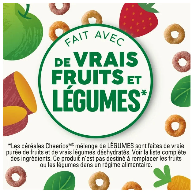 Cheerios Veggie Blends Apple Strawberry, Whole Grains, 300g