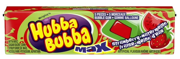 Hubba Bubba Bubble Gum Strawberry Watermelon 5 Pieces