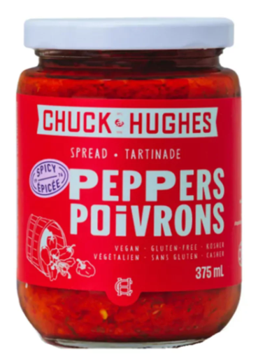 Chuck Hughes Vegan Pepper Spread Hot 375ml
