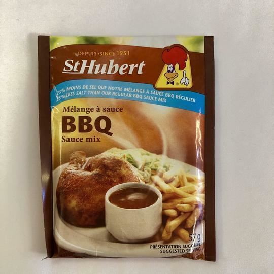 St Hubert 25% Less Salt BBQ Sauce Mix 57g Each 12 Count