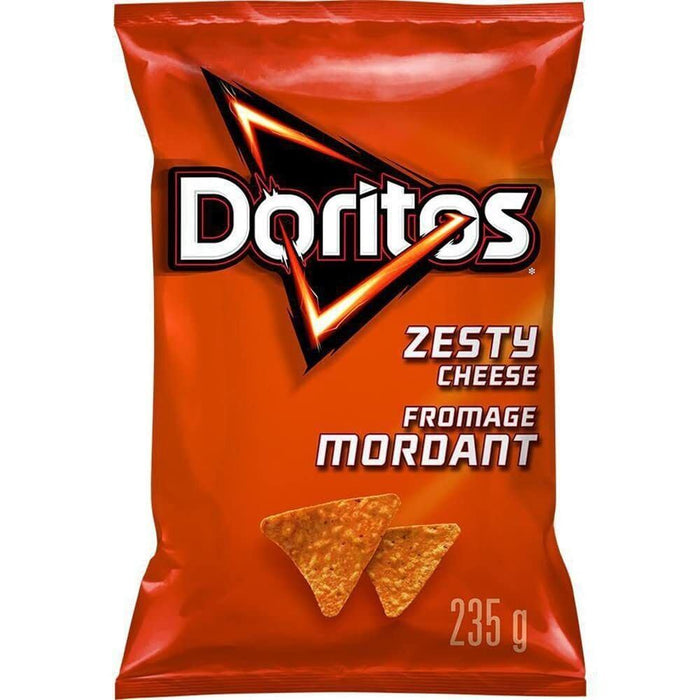 Doritos Zesty Cheese Tortilla Chips, 235g/8.3oz BAG