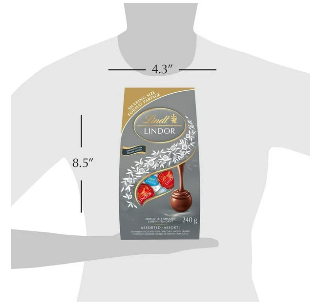 Lindt LINDOR Limited Edition Assorted Chocolate Truffles, 240g Bag