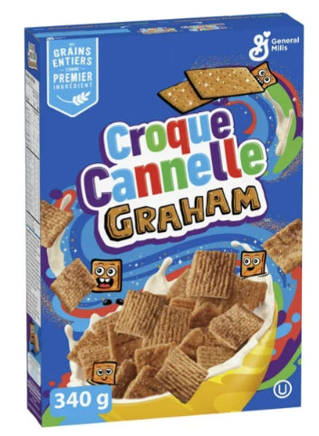 CinnaGraham Toast Crunch Cereal, Whole Grains, 340g