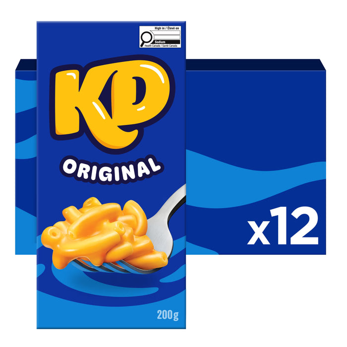 Kraft Dinner Original Macaroni and Cheese Case, 12x200g